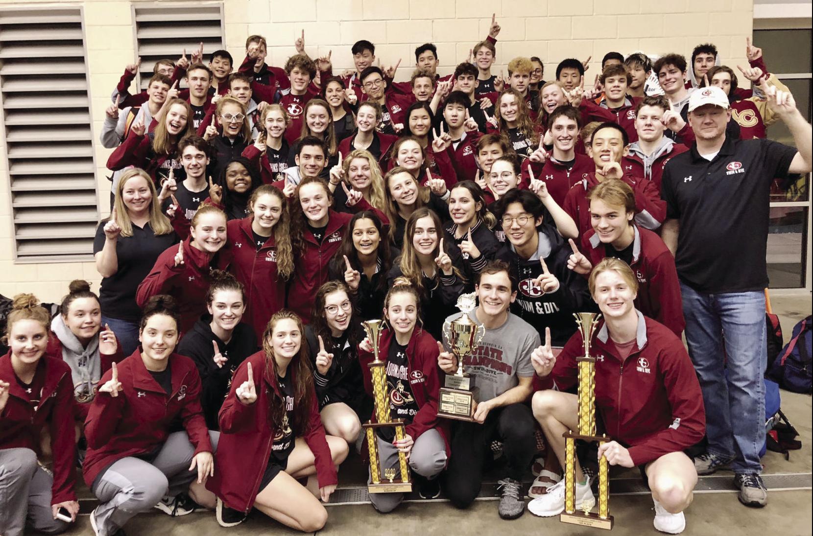 Johns Creek HS swim and dive champions